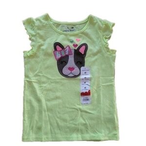 NEW Jumping Beans Girl's Dog Short Sleeve Shirt - 4T